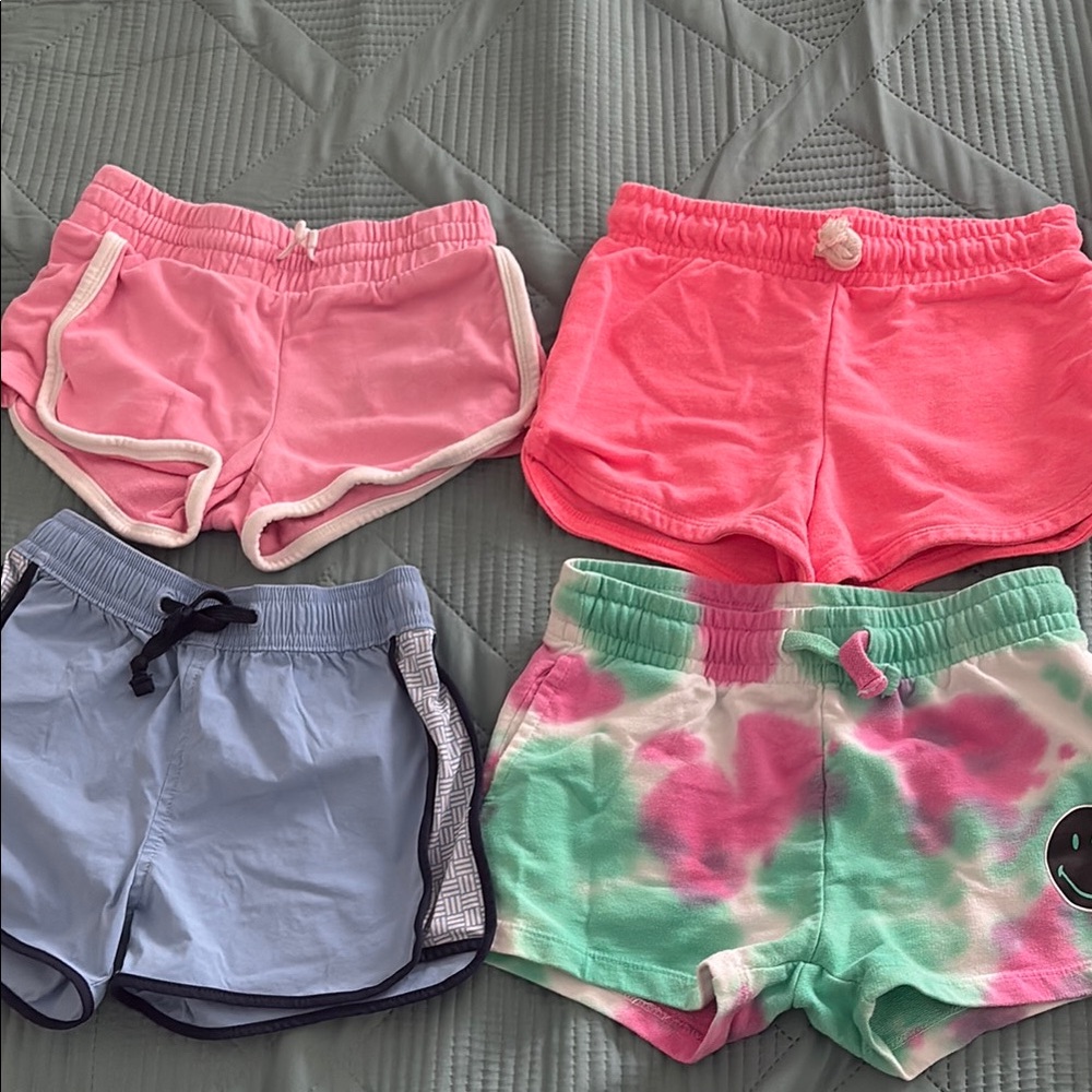 Pink Casual Cotton Shorts with Elastic Waistband